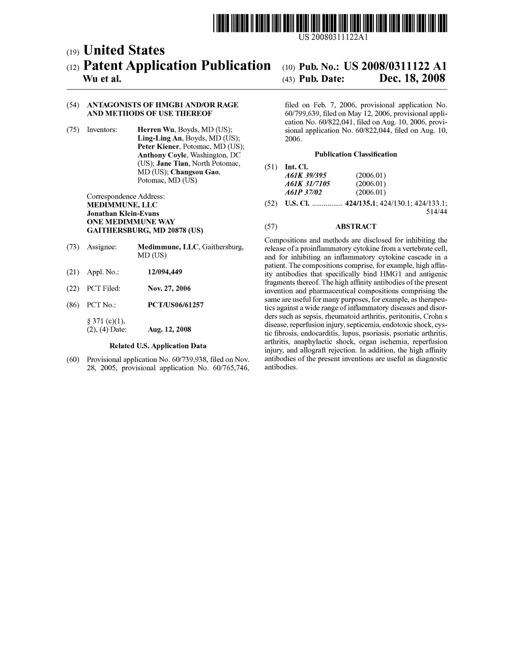 Antagonists of Hmgb1 and/or Rage and Methods of Use Thereof - diagram, schematic, and image 01