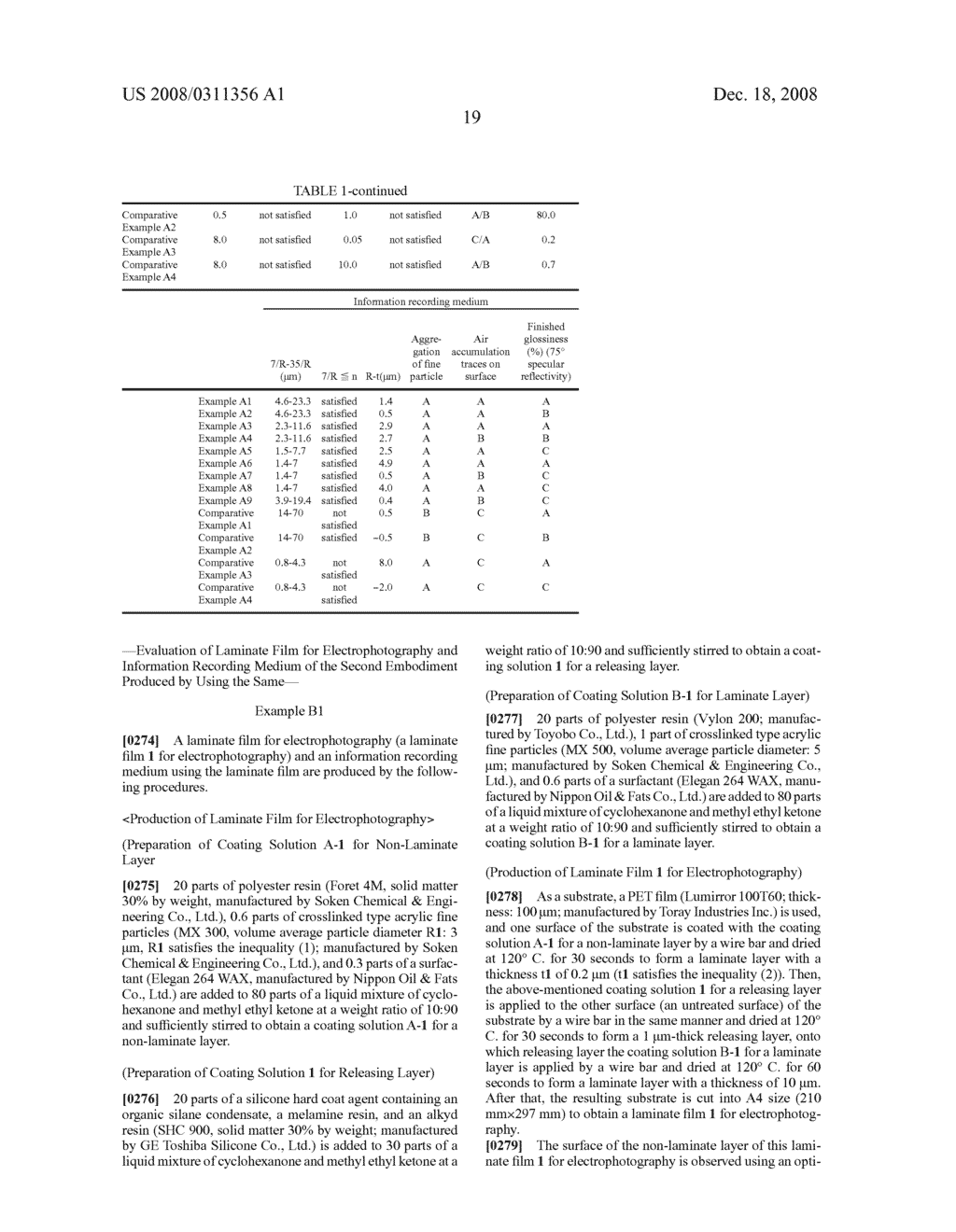 Laminate film for electrophotography, information recording medium using the same, and method for producing the information recording medium - diagram, schematic, and image 22