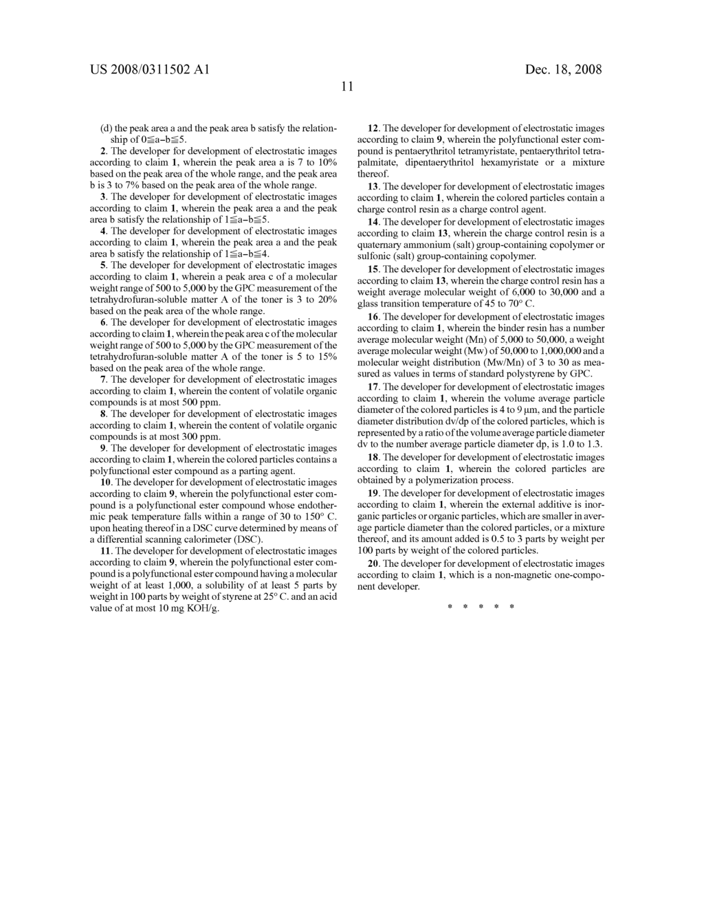 Toner For Development of Electrostatic Image - diagram, schematic, and image 12