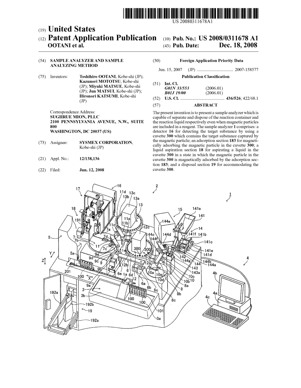 SAMPLE ANALYZER AND SAMPLE ANALYZING METHOD - diagram, schematic, and image 01