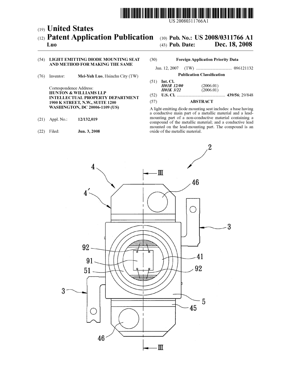 Light Emitting Diode Mounting Seat and Method For Making The Same - diagram, schematic, and image 01