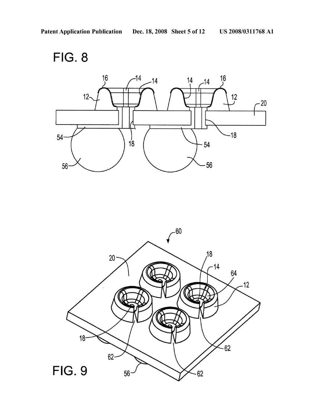 LAND GRID ARRAY (LGA) INTERPOSER UTILIZING METAL-ON-ELASTOMER HEMI-TORUS AND OTHER MULTIPLE POINTS OF CONTACT GEOMETRIES - diagram, schematic, and image 06