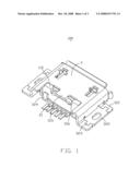 Low profile receptacle connector straddle-mounded on the PCB diagram and image