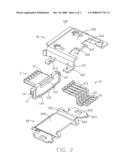 Low profile receptacle connector straddle-mounded on the PCB diagram and image