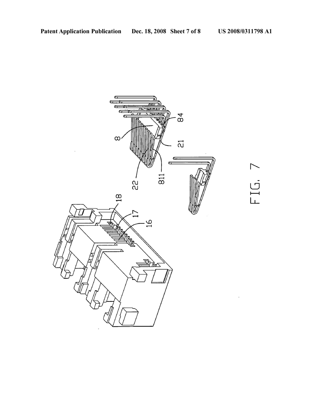 Electrical connector with anti-mismating device for preventing incorrect insertion of a smaller sized mating connector - diagram, schematic, and image 08