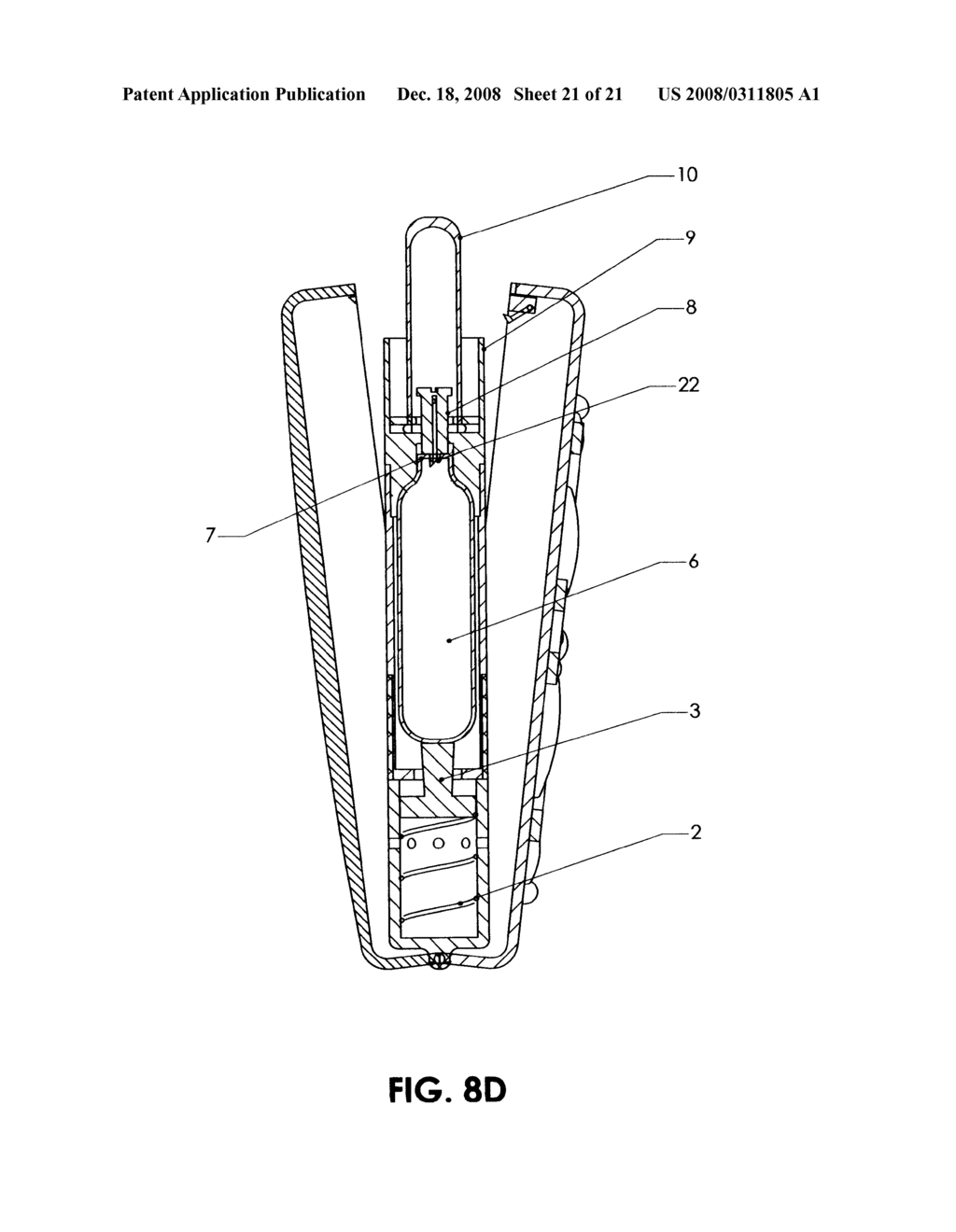 Inflatable buoyancy device with water-dependant triggering mechanism. - diagram, schematic, and image 22