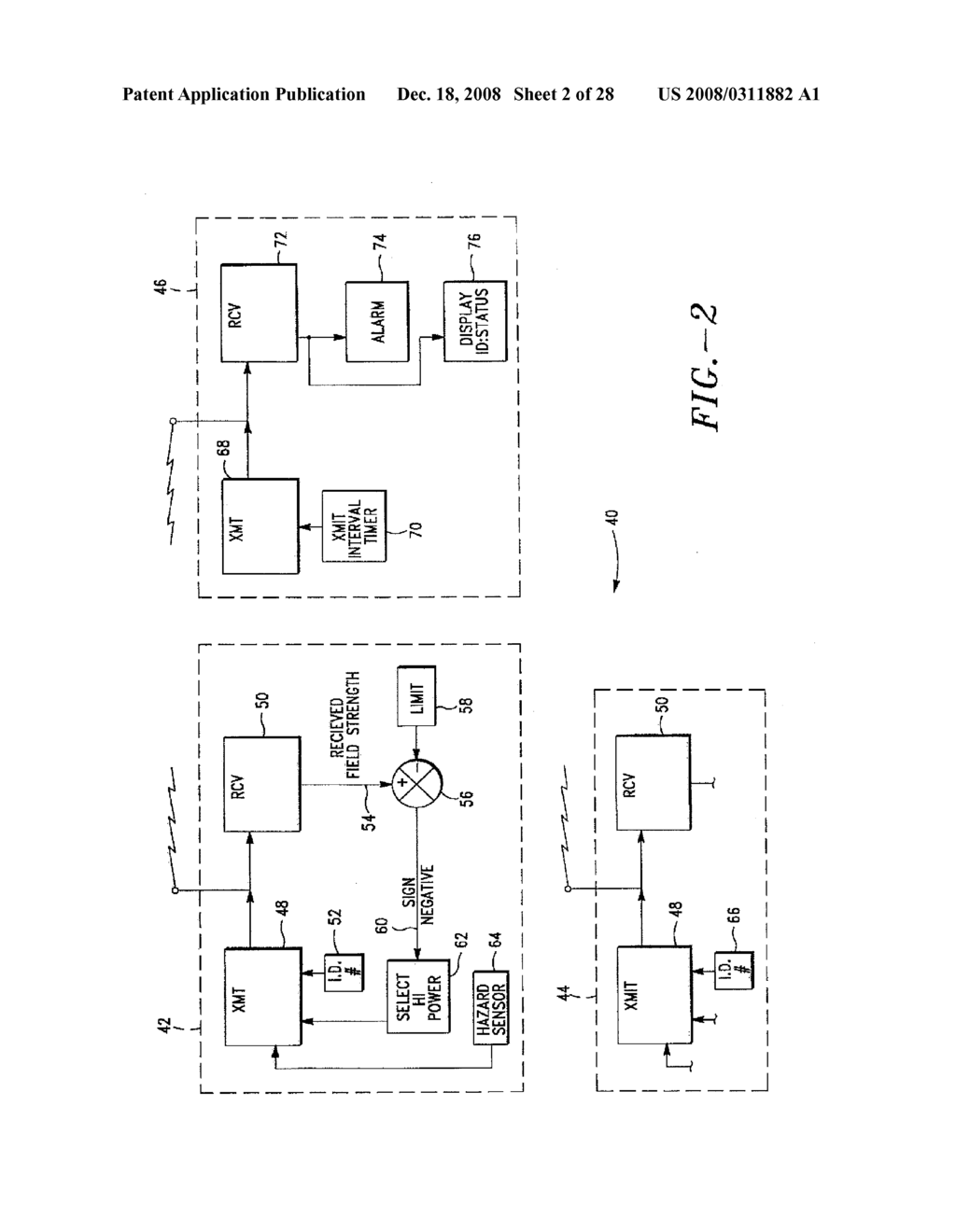 MULTI-HAZARD ALARM SYSTEM USING SELECTABLE POWER-LEVEL TRANSMISSION AND LOCALIZATION - diagram, schematic, and image 03