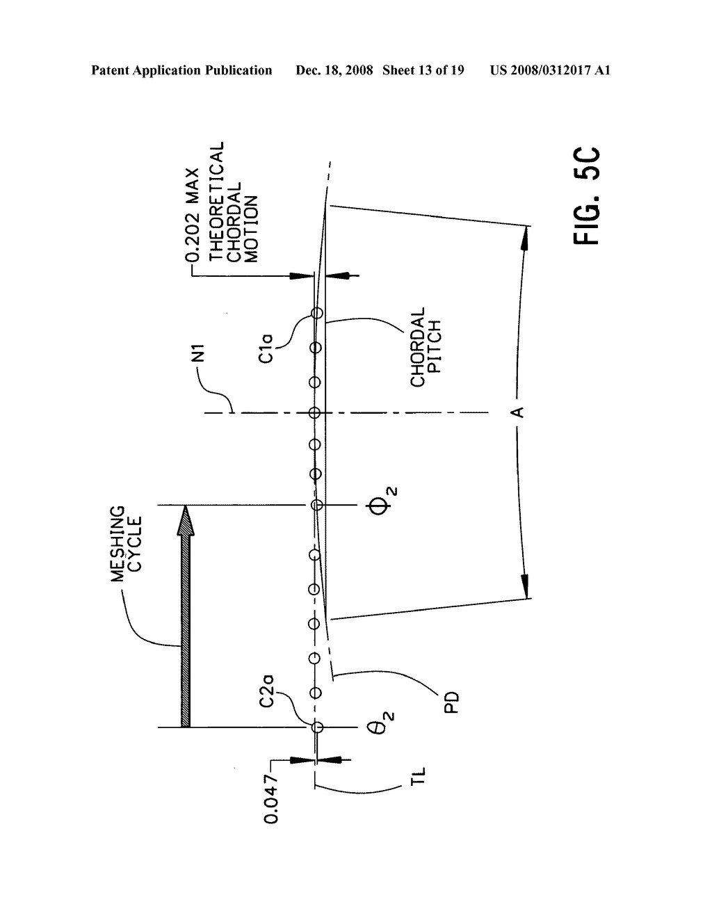 Inverted tooth chain sprocket with frequency modulated meshing - diagram, schematic, and image 14