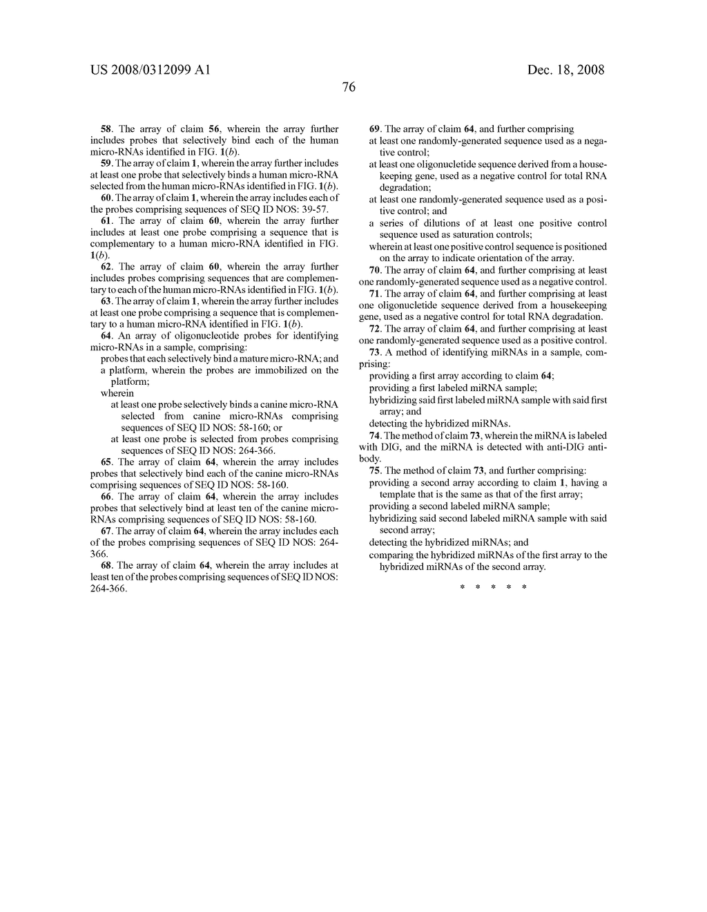 Microarray, System, and Method for Detecting, Identifying, and Quantitating Micro-Rnas - diagram, schematic, and image 97