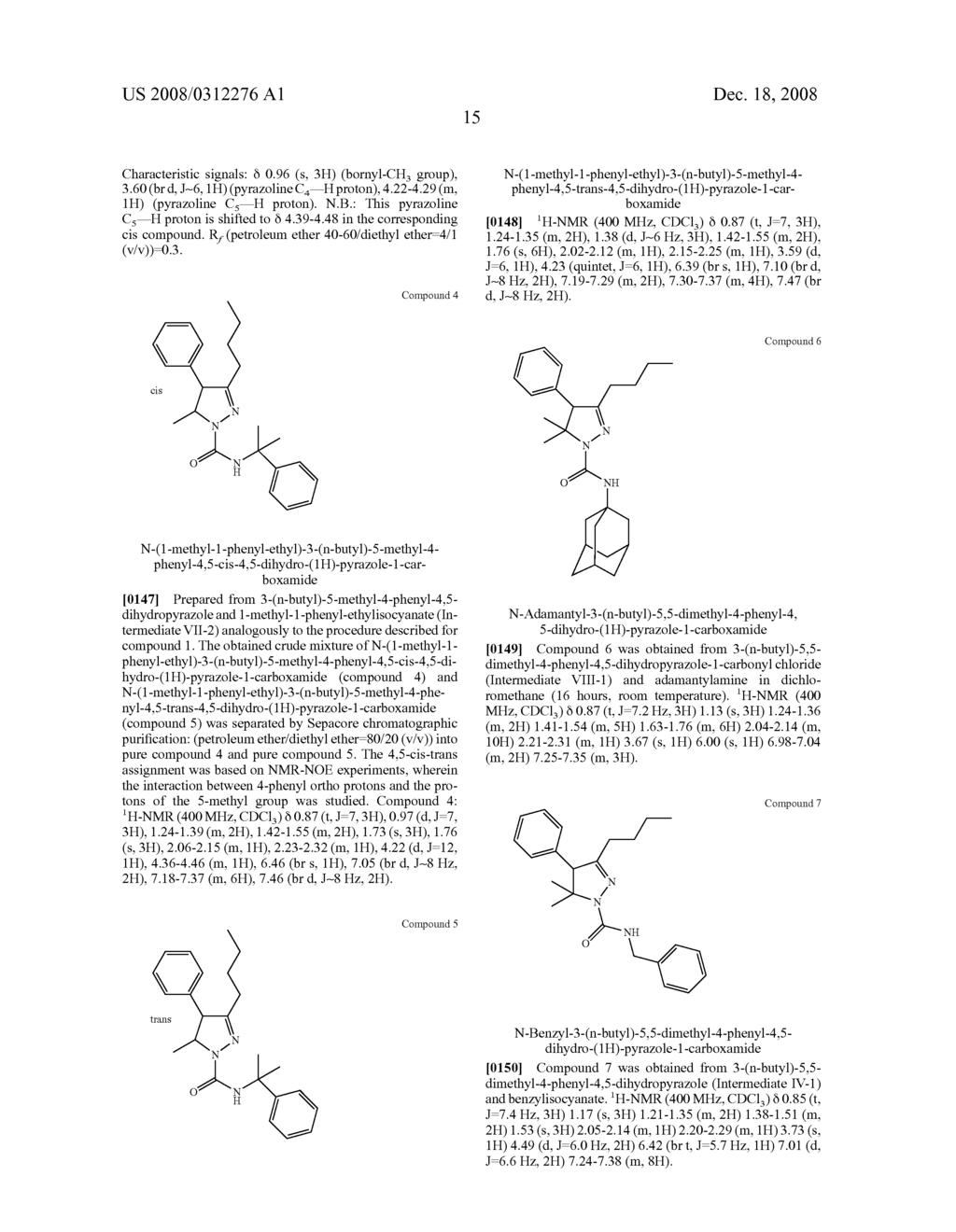 4,5 Dihydro-(1H)-Pyrazole Derivatives as Cannabinoid CB1 Receptor Modulators - diagram, schematic, and image 16