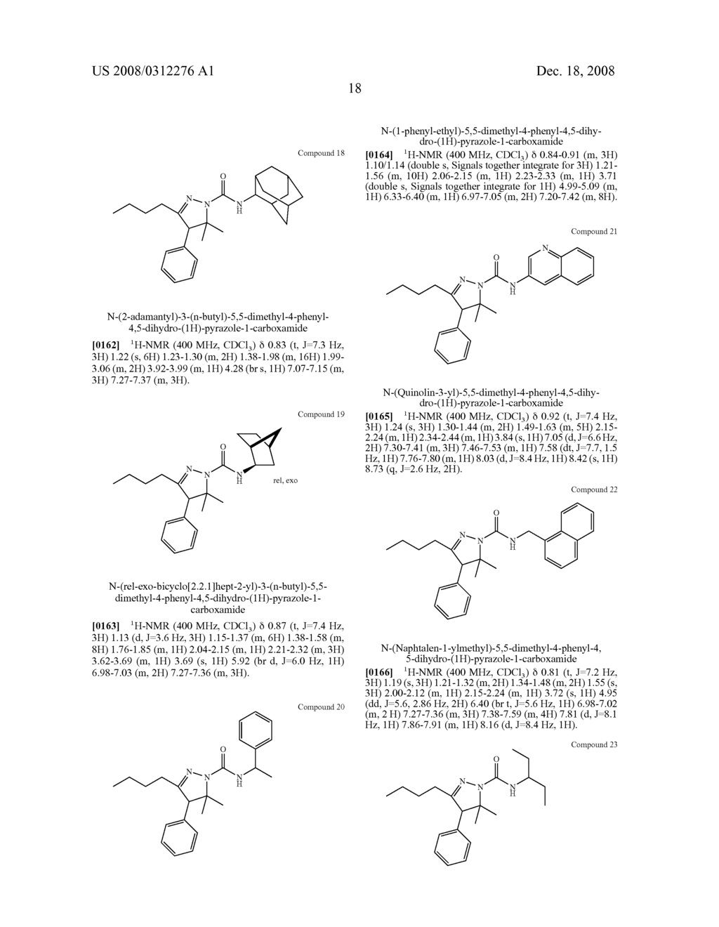 4,5 Dihydro-(1H)-Pyrazole Derivatives as Cannabinoid CB1 Receptor Modulators - diagram, schematic, and image 19