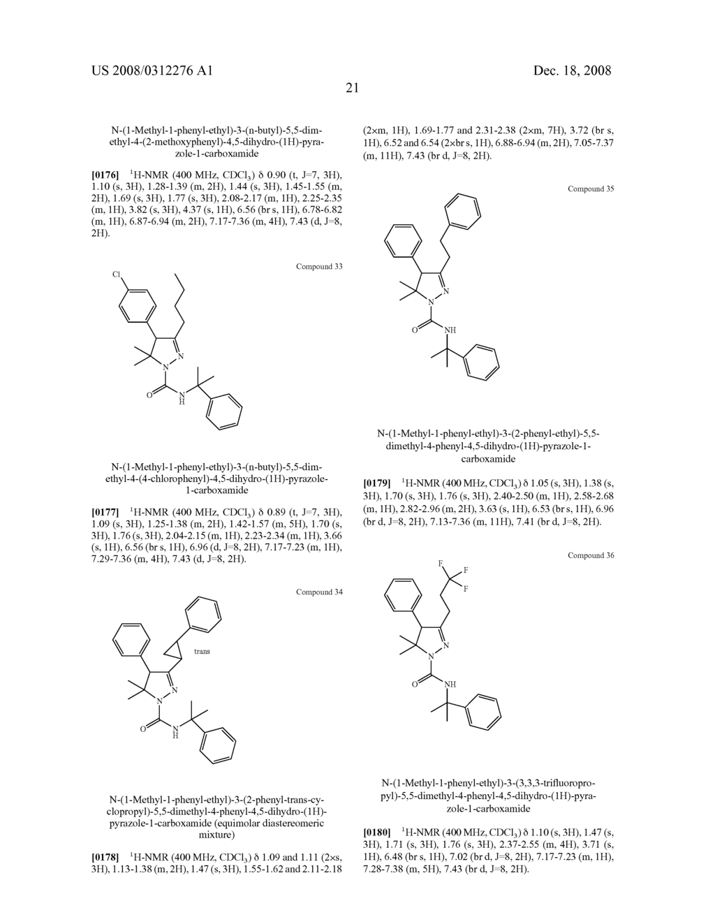 4,5 Dihydro-(1H)-Pyrazole Derivatives as Cannabinoid CB1 Receptor Modulators - diagram, schematic, and image 22