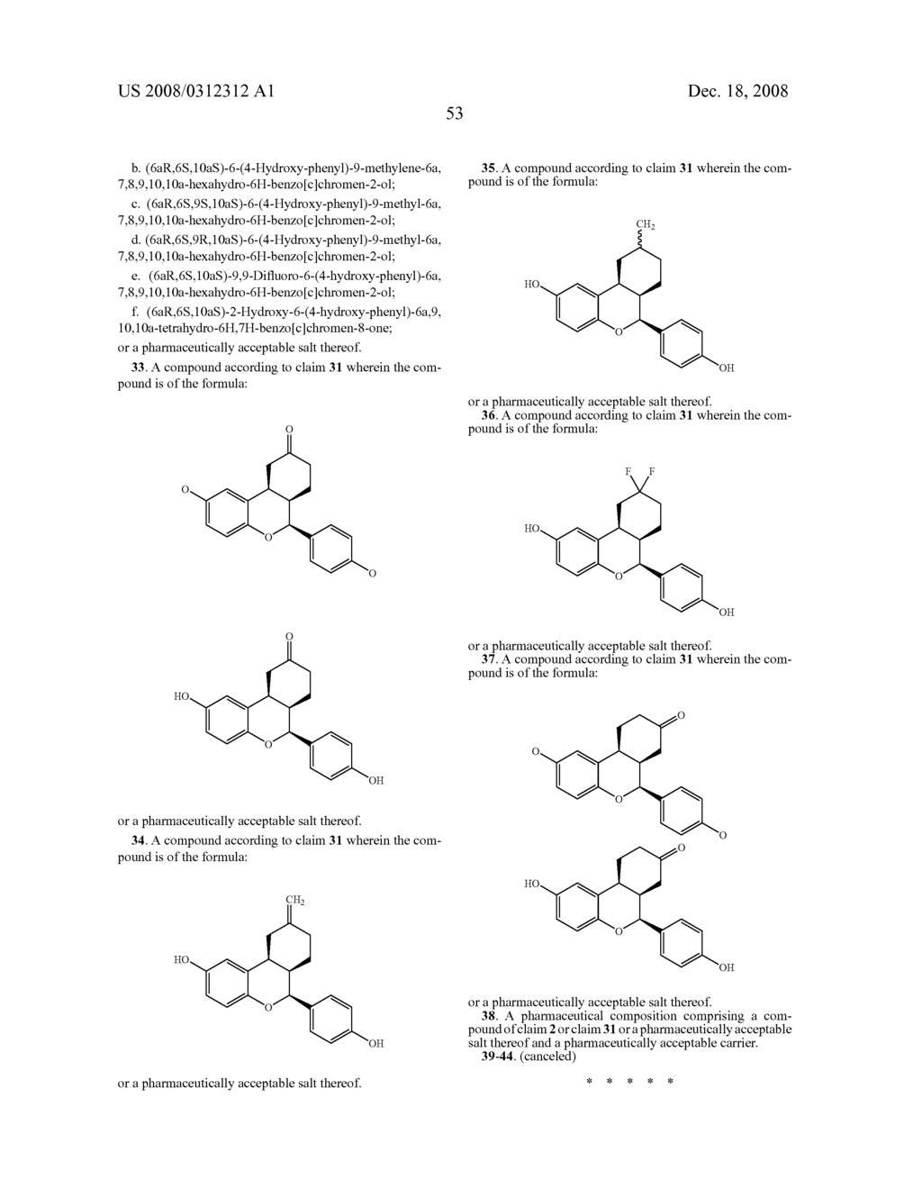 SUBSTITUTED BENZOPYRANS AS SELECTIVE ESTROGEN RECEPTOR-BETA AGONISTS - diagram, schematic, and image 54