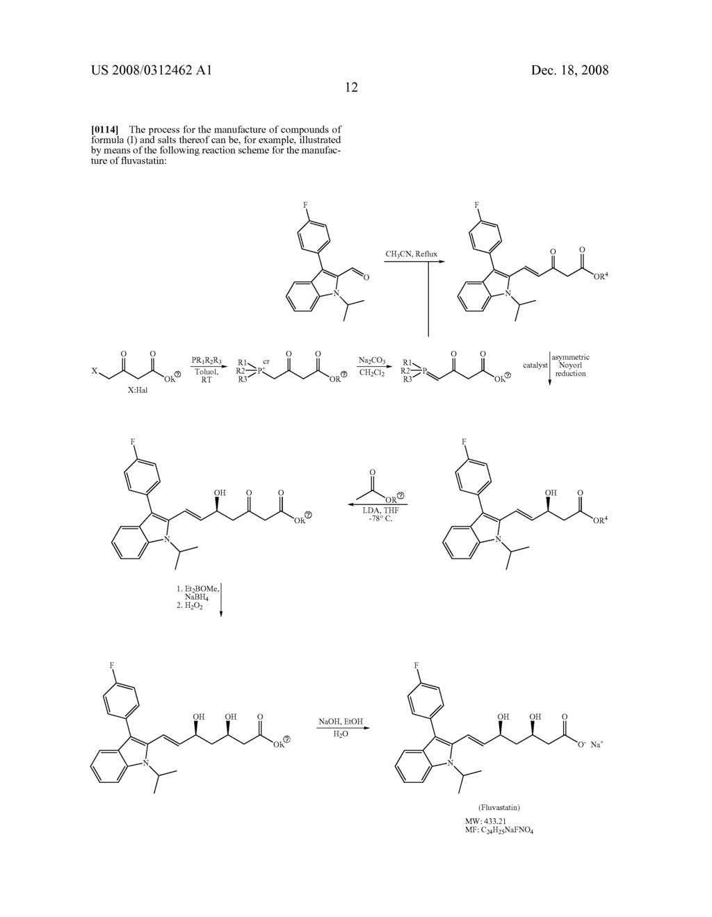 Process for the manufacture of HMG-CoA reductase inhibitory mevalonic acid derivatives - diagram, schematic, and image 13