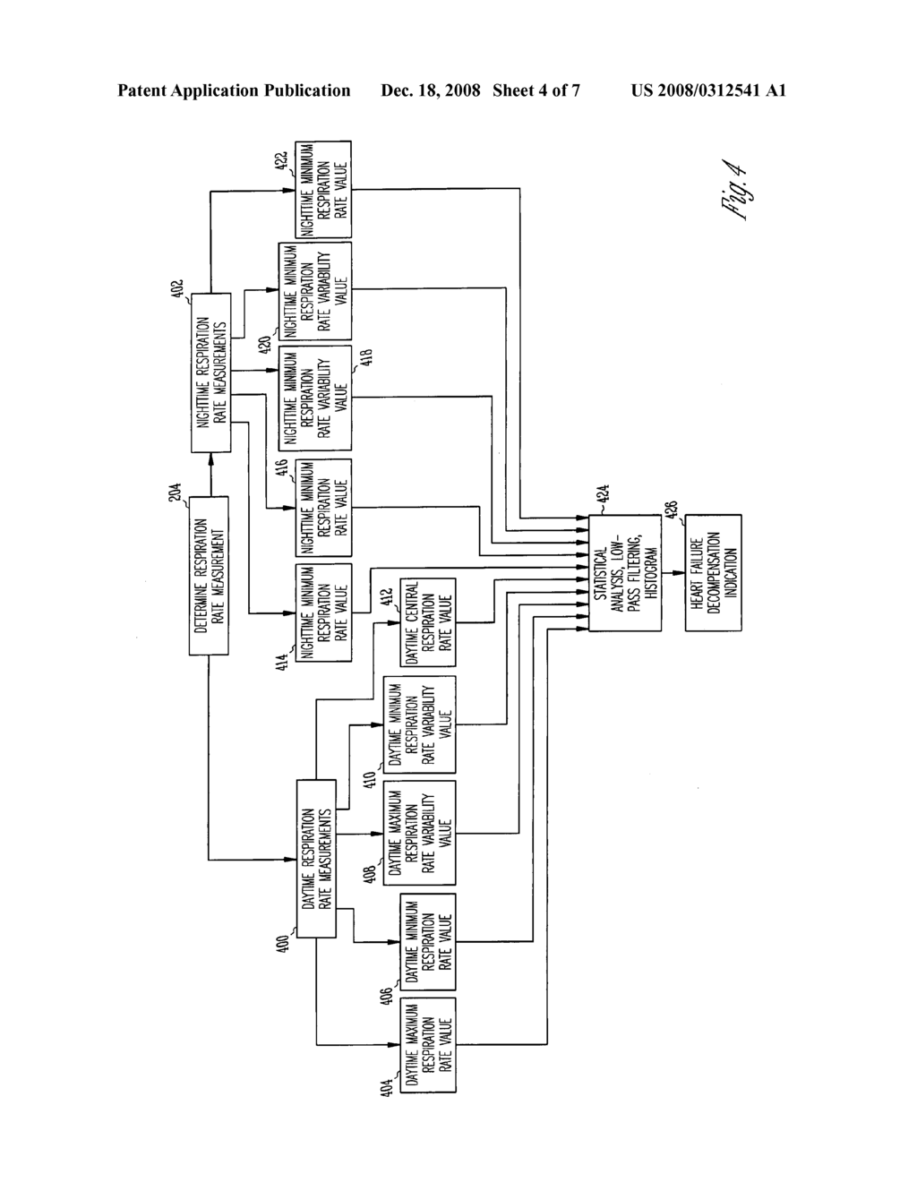 Daytime/nighttime respiration rate monitoring - diagram, schematic, and image 05