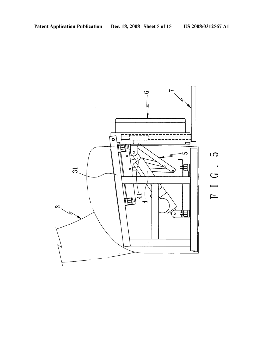 Automatically retractable device for use in leg holder of massage machine - diagram, schematic, and image 06