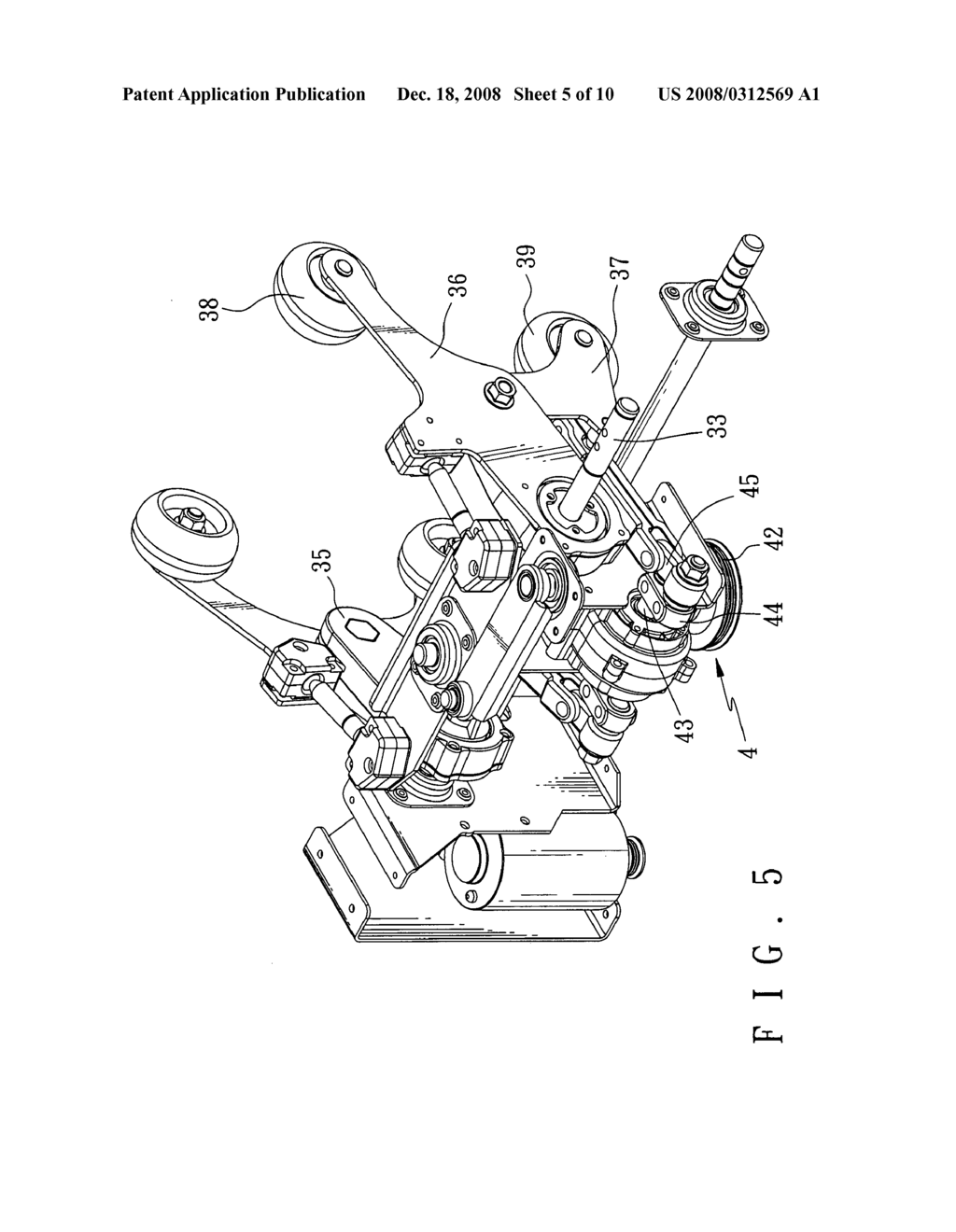 Kneading mechanism for use in a massage device of a massage machine - diagram, schematic, and image 06