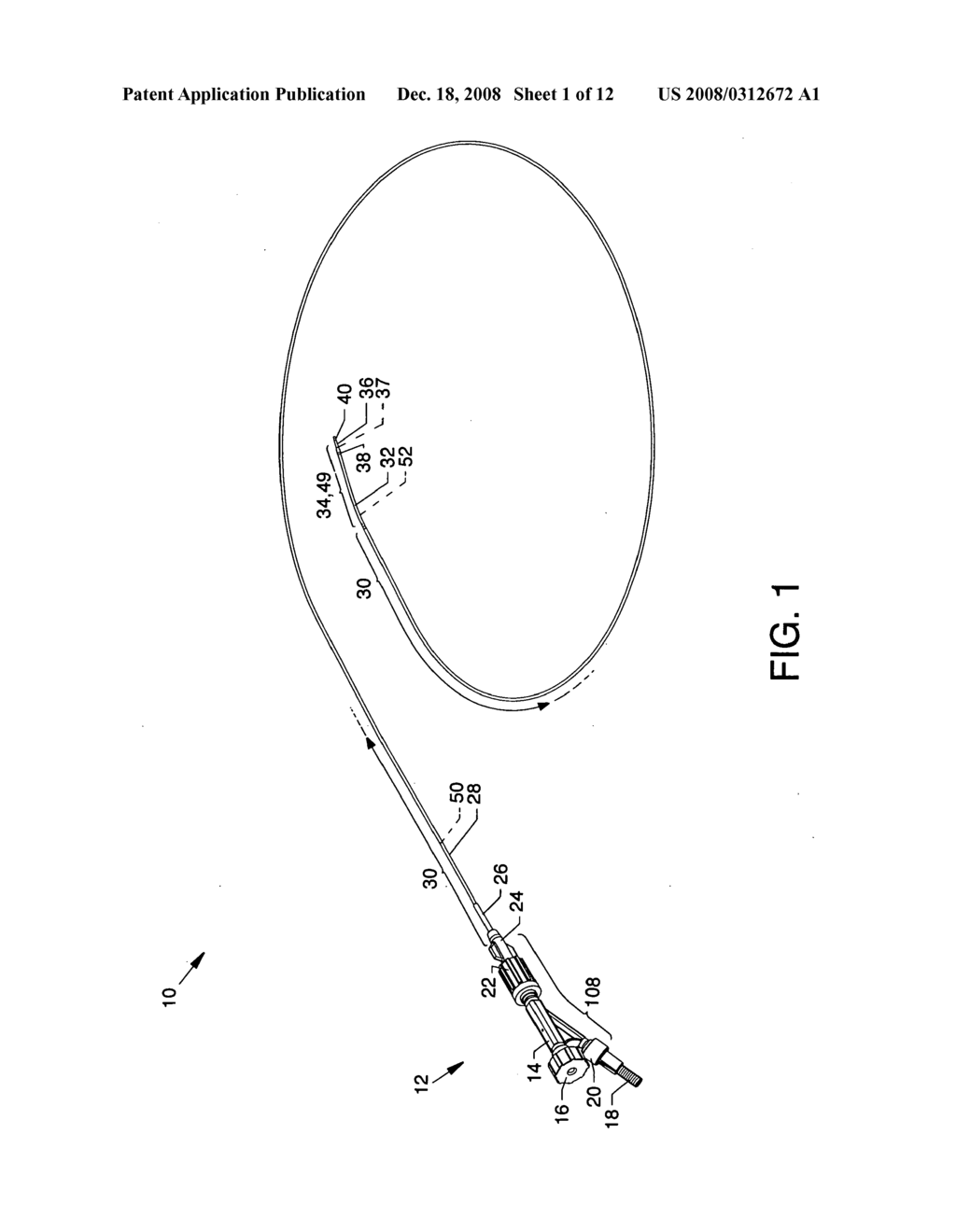 Forwardly directed fluid jet crossing catheter - diagram, schematic, and image 02