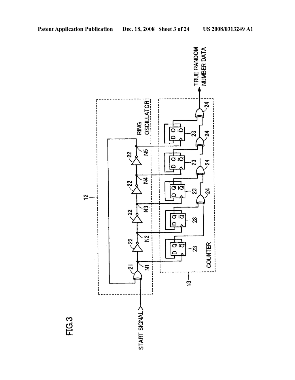 RANDOM NUMBER GENERATOR WITH RING OSCILLATION CIRCUIT - diagram, schematic, and image 04