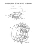 Wheeled footwear with spring suspension system diagram and image