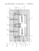 Method for the gastight packaging of objects using a film material fitting tightly on the objects and a device for the gastight packaging of objects diagram and image