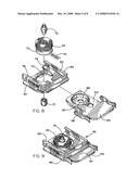 Hole punch with automatic reinforcement ring placement diagram and image