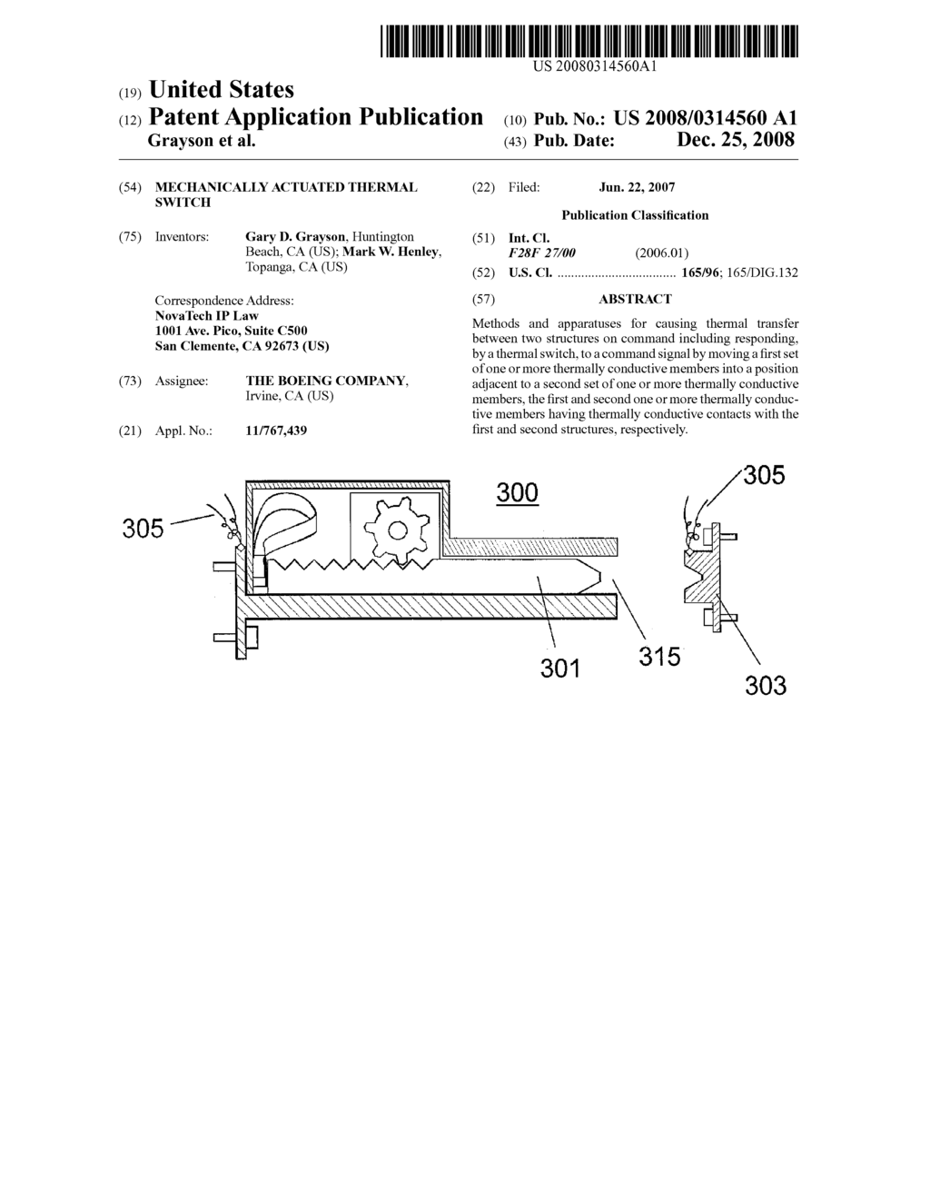 MECHANICALLY ACTUATED THERMAL SWITCH - diagram, schematic, and image 01