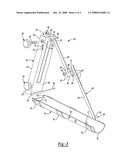 Ladder stabilizing brace diagram and image