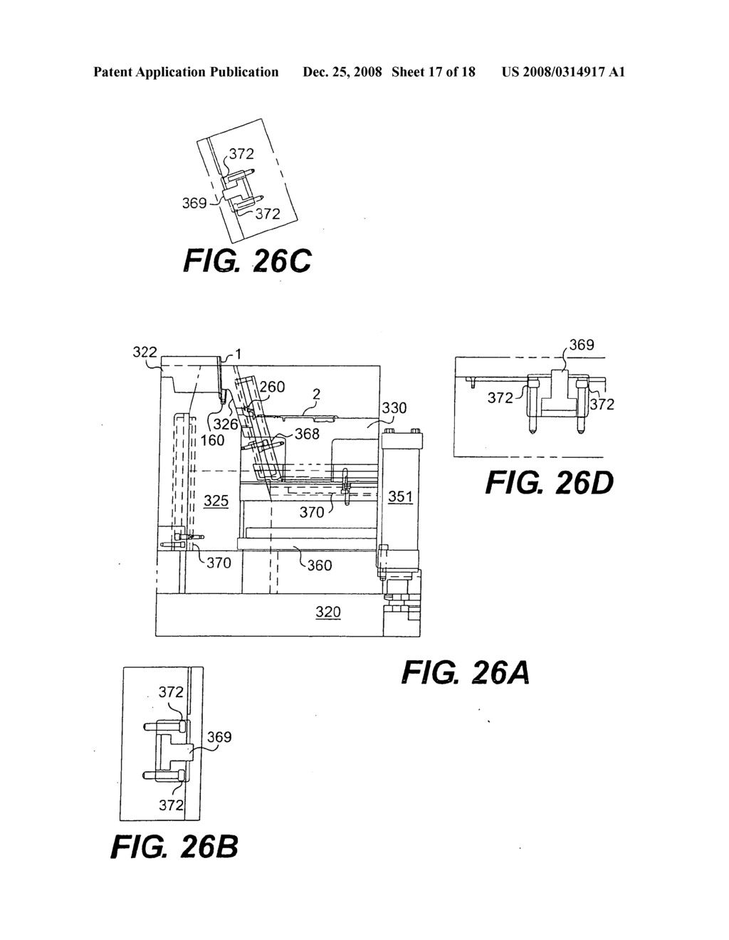 Container with hinged lids and method of molding the container and assembling the hinged lids on the container in the molding process - diagram, schematic, and image 18