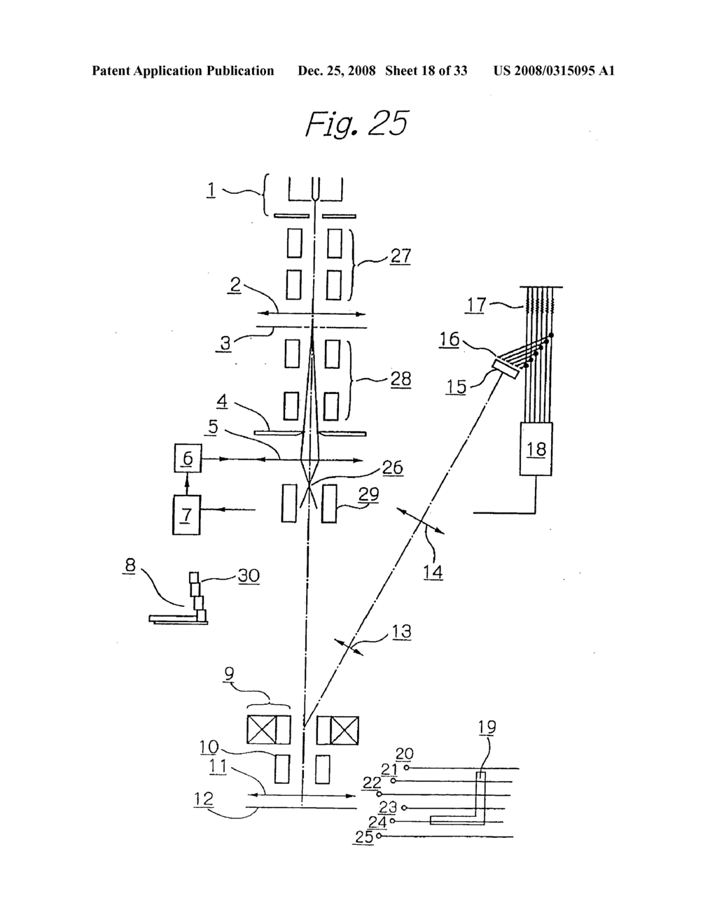 Electron beam apparatus, a device manufacturing method using the same apparatus, a pattern evaluation method, a device manufacturing method using the same method, and a resist pattern or processed wafer evaluation method - diagram, schematic, and image 19