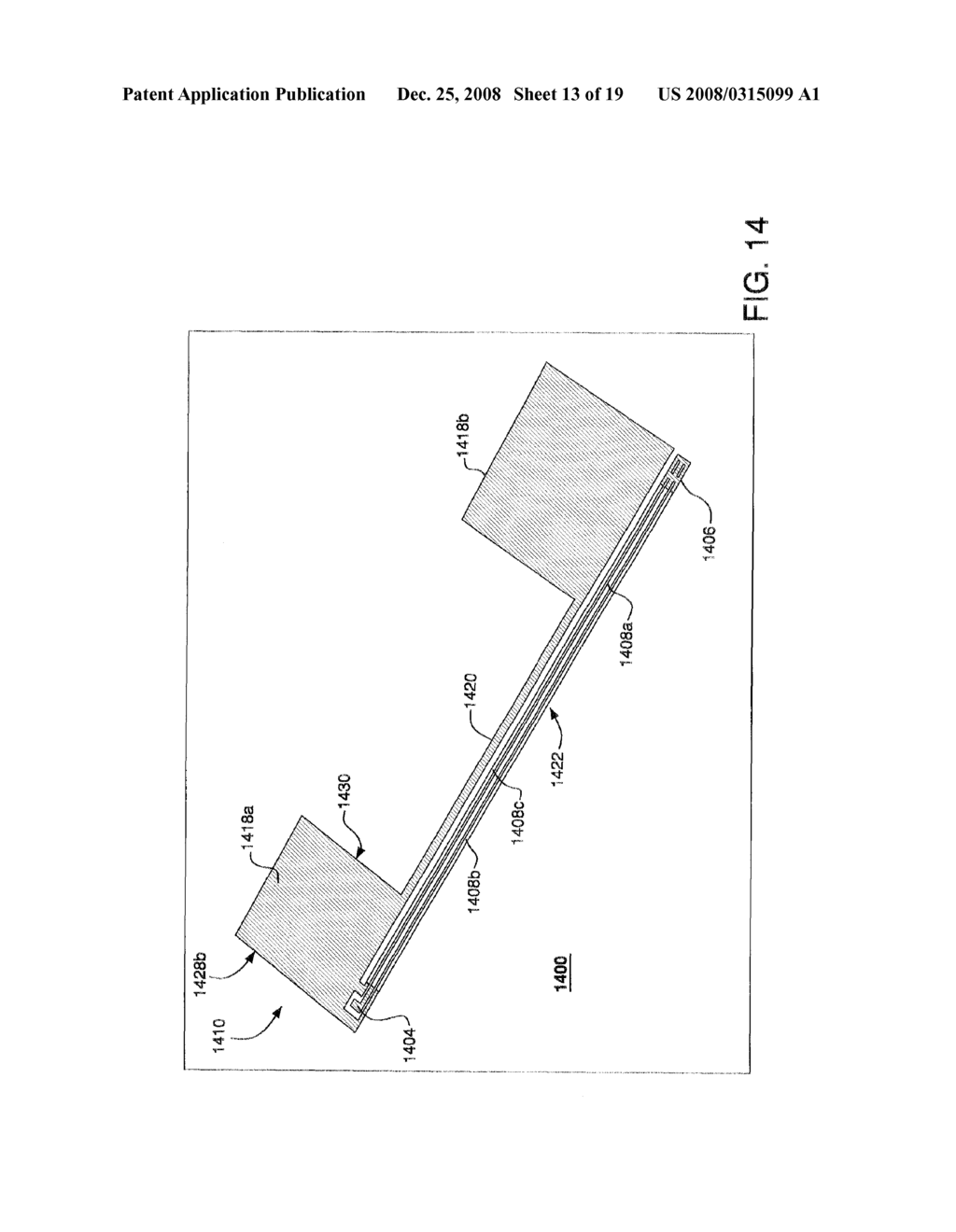 DETECTOR OF INFRARED RADIATION HAVING A BI-MATERIAL TRANSDUCER - diagram, schematic, and image 14