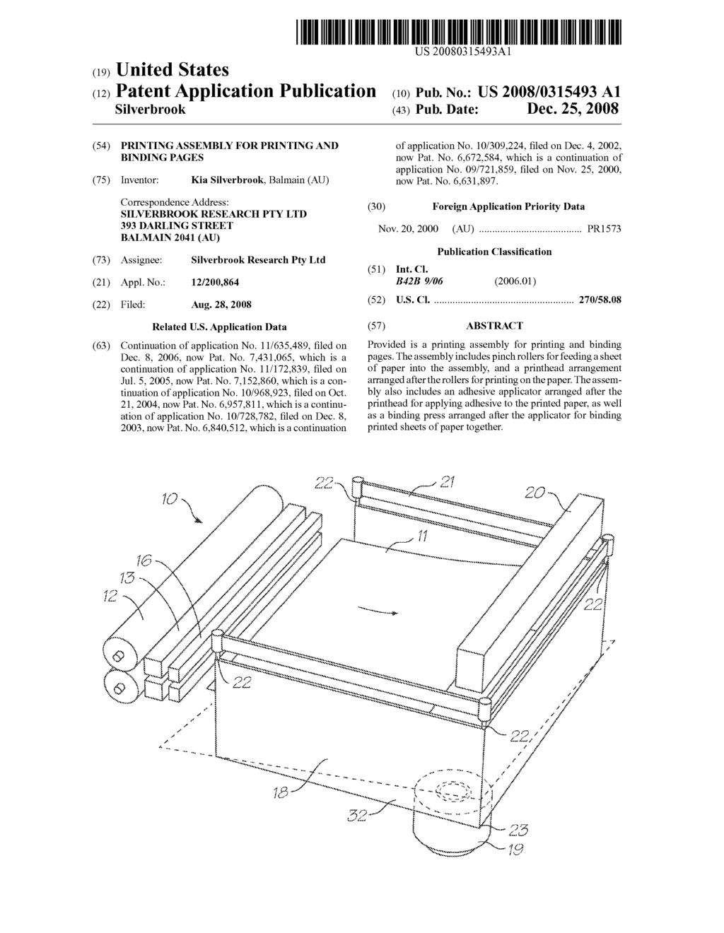 PRINTING ASSEMBLY FOR PRINTING AND BINDING PAGES - diagram, schematic, and image 01