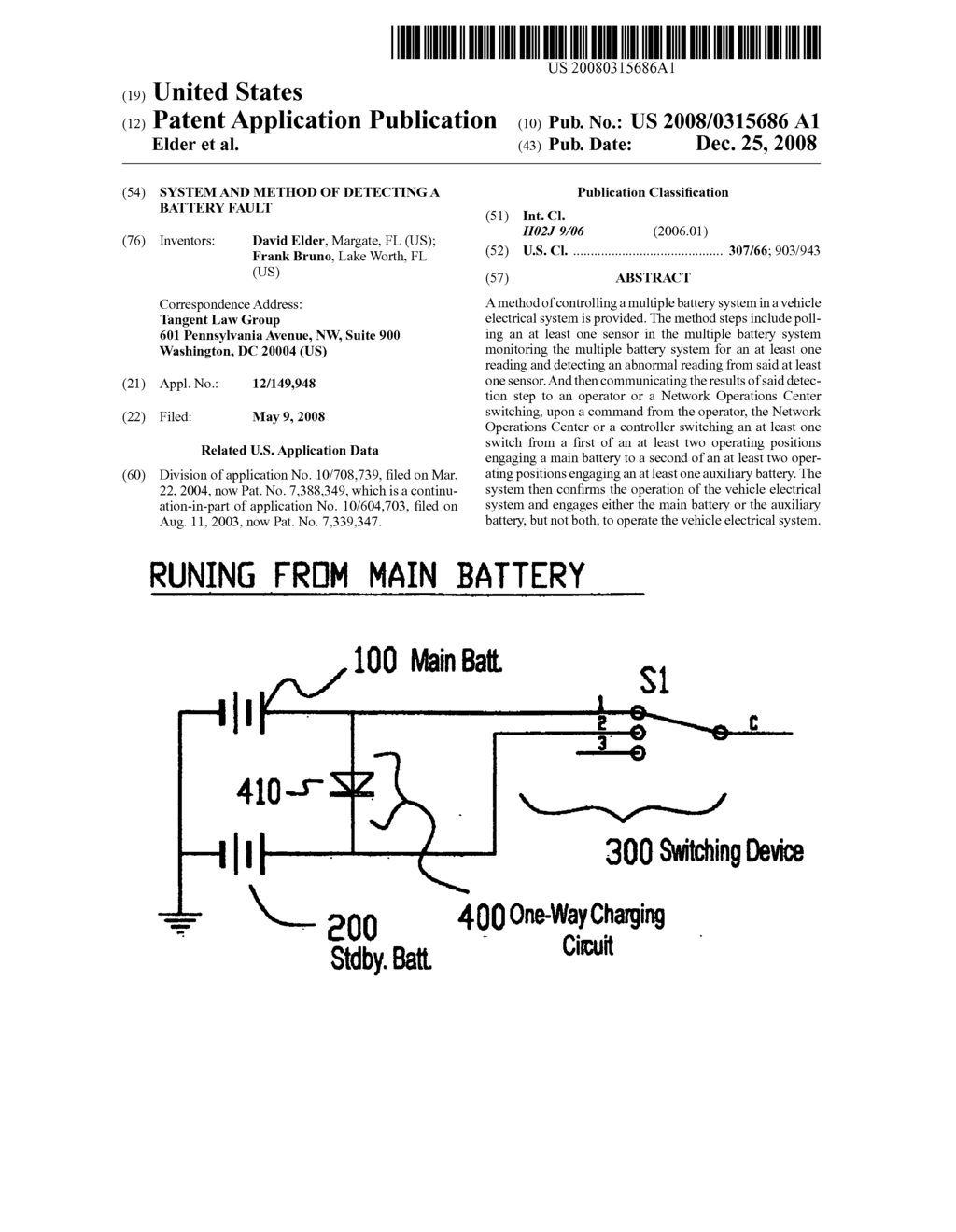 System and method of detecting a battery fault - diagram, schematic, and image 01