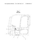 Console box for heavy equipment having safety bar with function sound device diagram and image