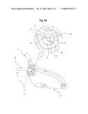 Console box for heavy equipment having safety bar with function sound device diagram and image