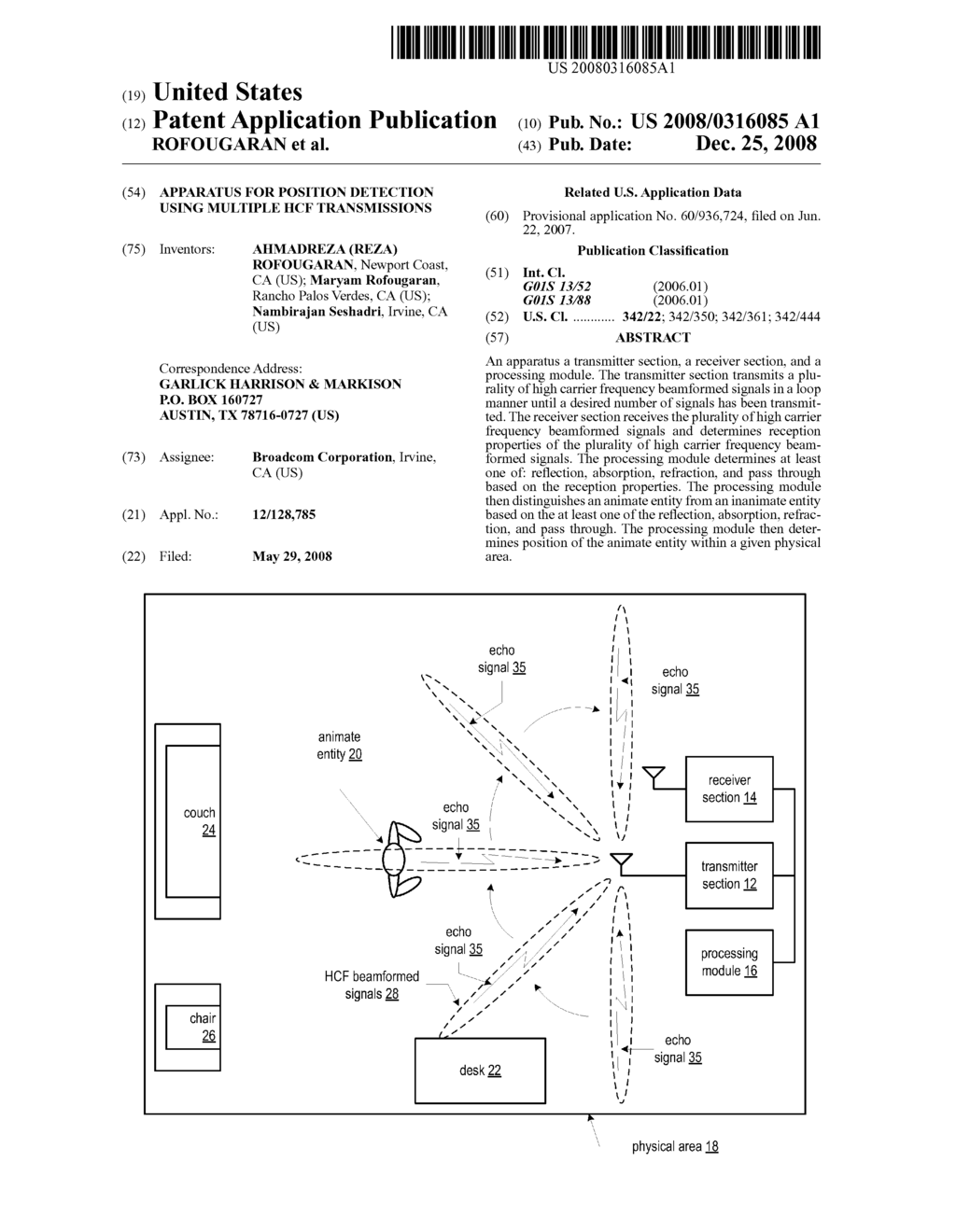 APPARATUS FOR POSITION DETECTION USING MULTIPLE HCF TRANSMISSIONS - diagram, schematic, and image 01