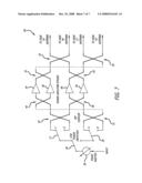 High power phased array antenna system and method with low power switching diagram and image