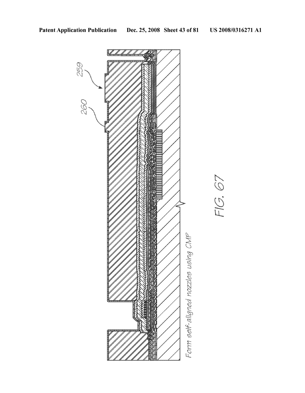 NOZZLE ARRANGEMENT FOR AN INKJET PRINTER WITH INK WICKING REDUCTION - diagram, schematic, and image 44