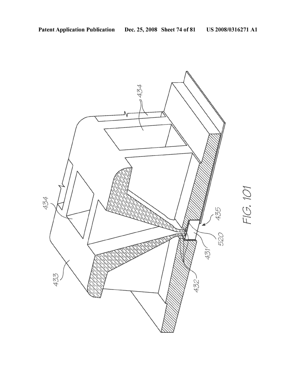 NOZZLE ARRANGEMENT FOR AN INKJET PRINTER WITH INK WICKING REDUCTION - diagram, schematic, and image 75