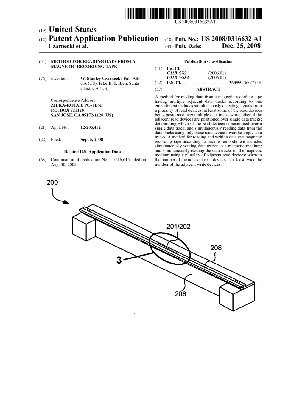 METHOD FOR READING DATA FROM A MAGNETIC RECORDING TAPE - diagram, schematic, and image 01