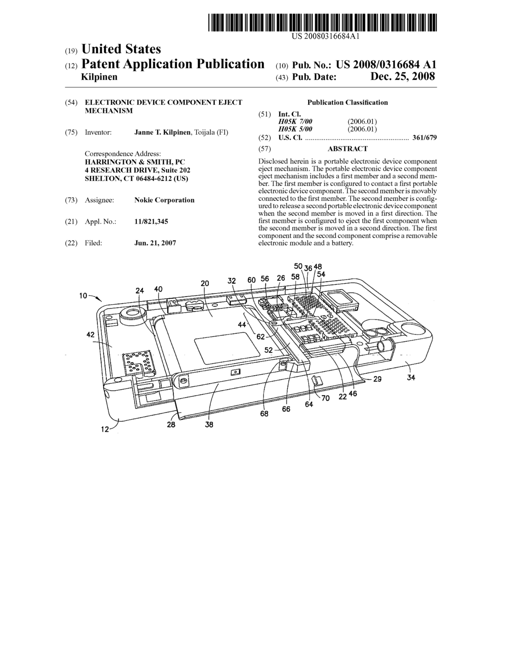 Electronic device component eject mechanism - diagram, schematic, and image 01