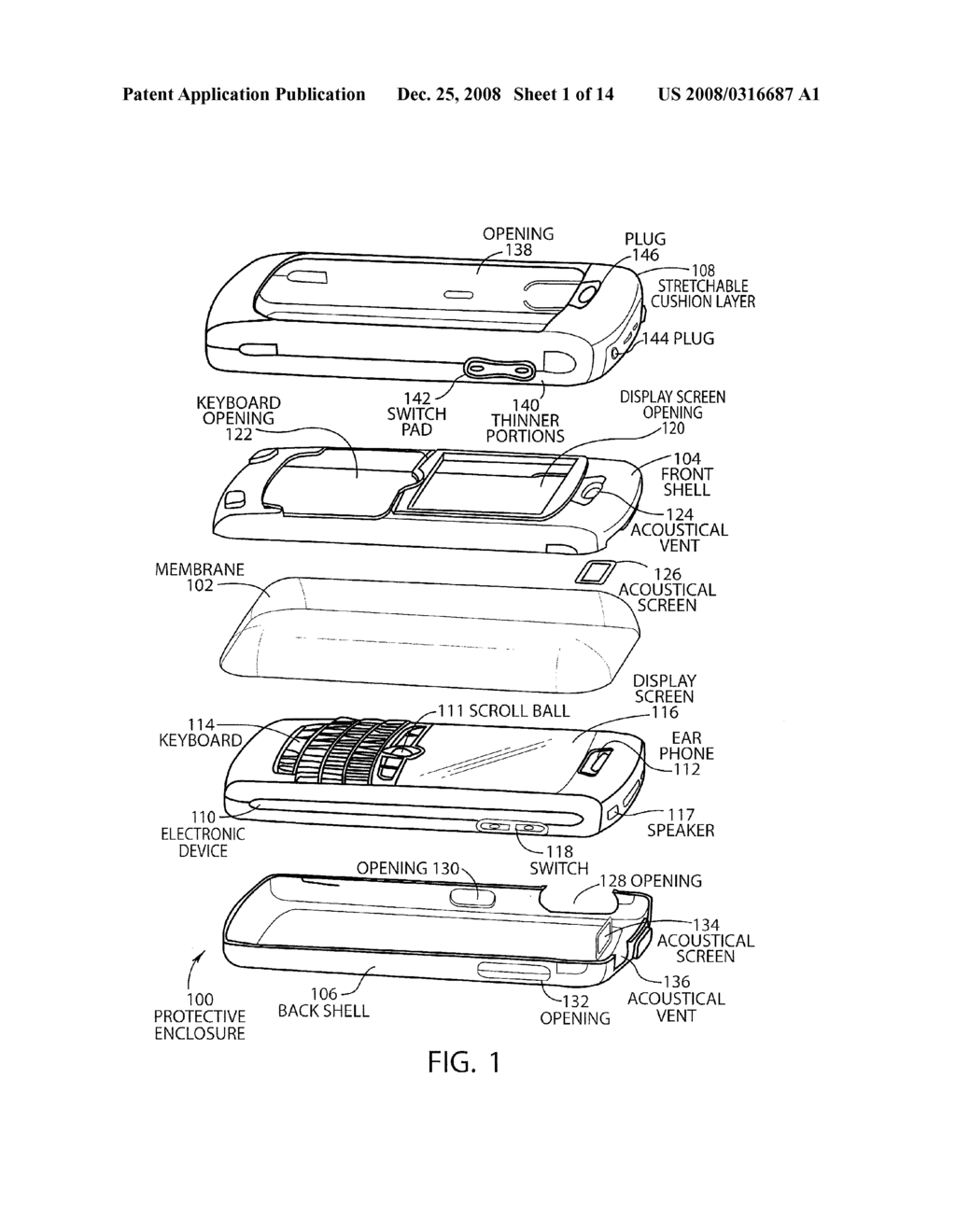 PROTECTIVE ENCLOSURE FOR AN ELECTRONIC DEVICE - diagram, schematic, and image 02