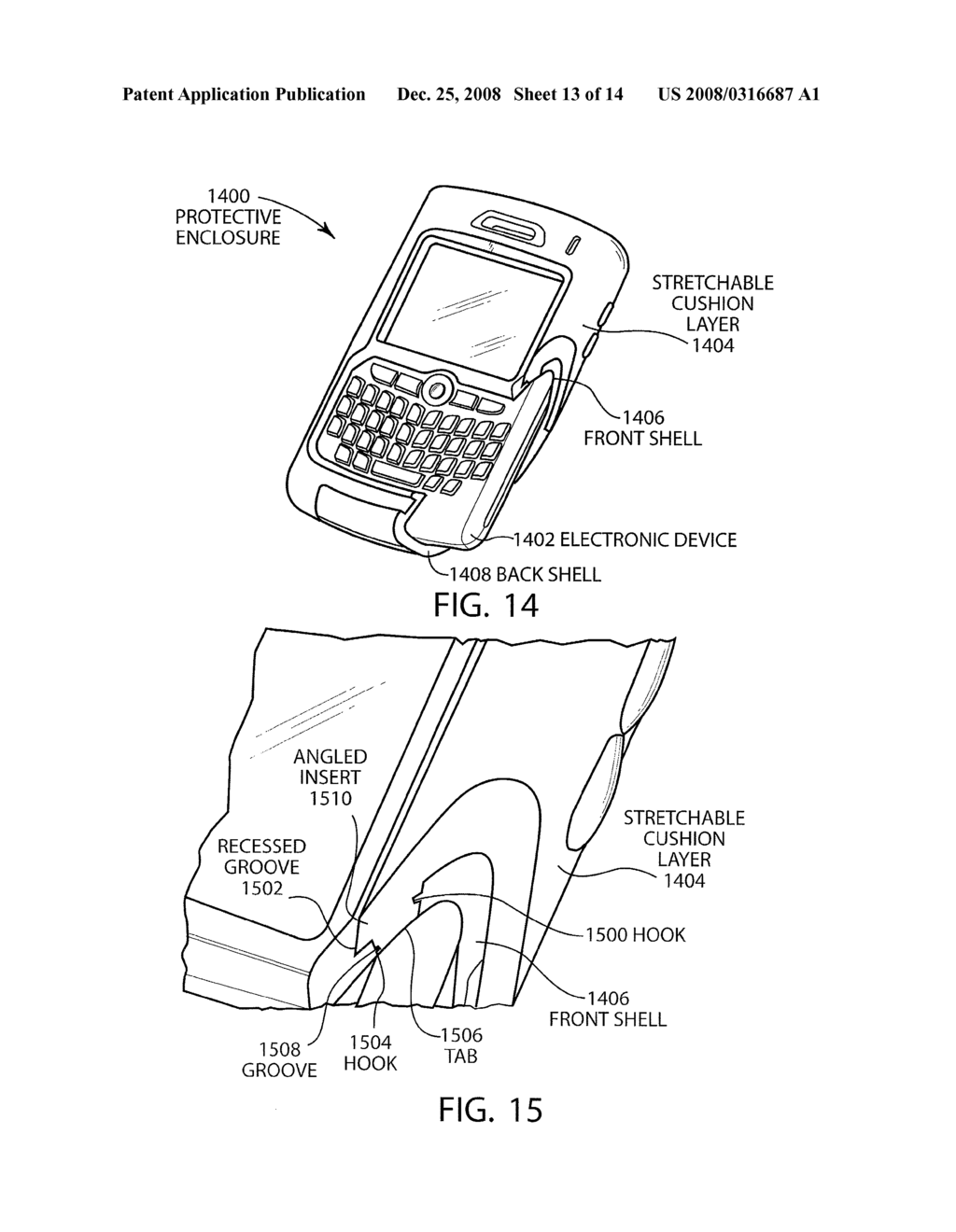 PROTECTIVE ENCLOSURE FOR AN ELECTRONIC DEVICE - diagram, schematic, and image 14