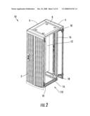 ELECTRONIC EQUIPMENT ENCLOSURE WITH EXHAUST AIR DUCT AND ADJUSTABLE FILLER PANEL ASSEMBLIES diagram and image