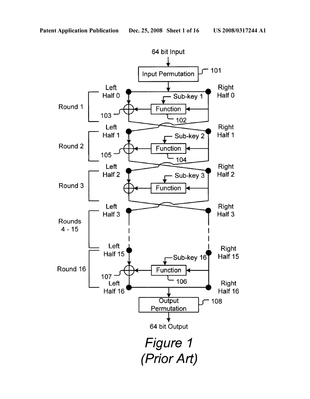 EXECUTION UNIT FOR PERFORMING THE DATA ENCRYPTION STANDARD - diagram, schematic, and image 02