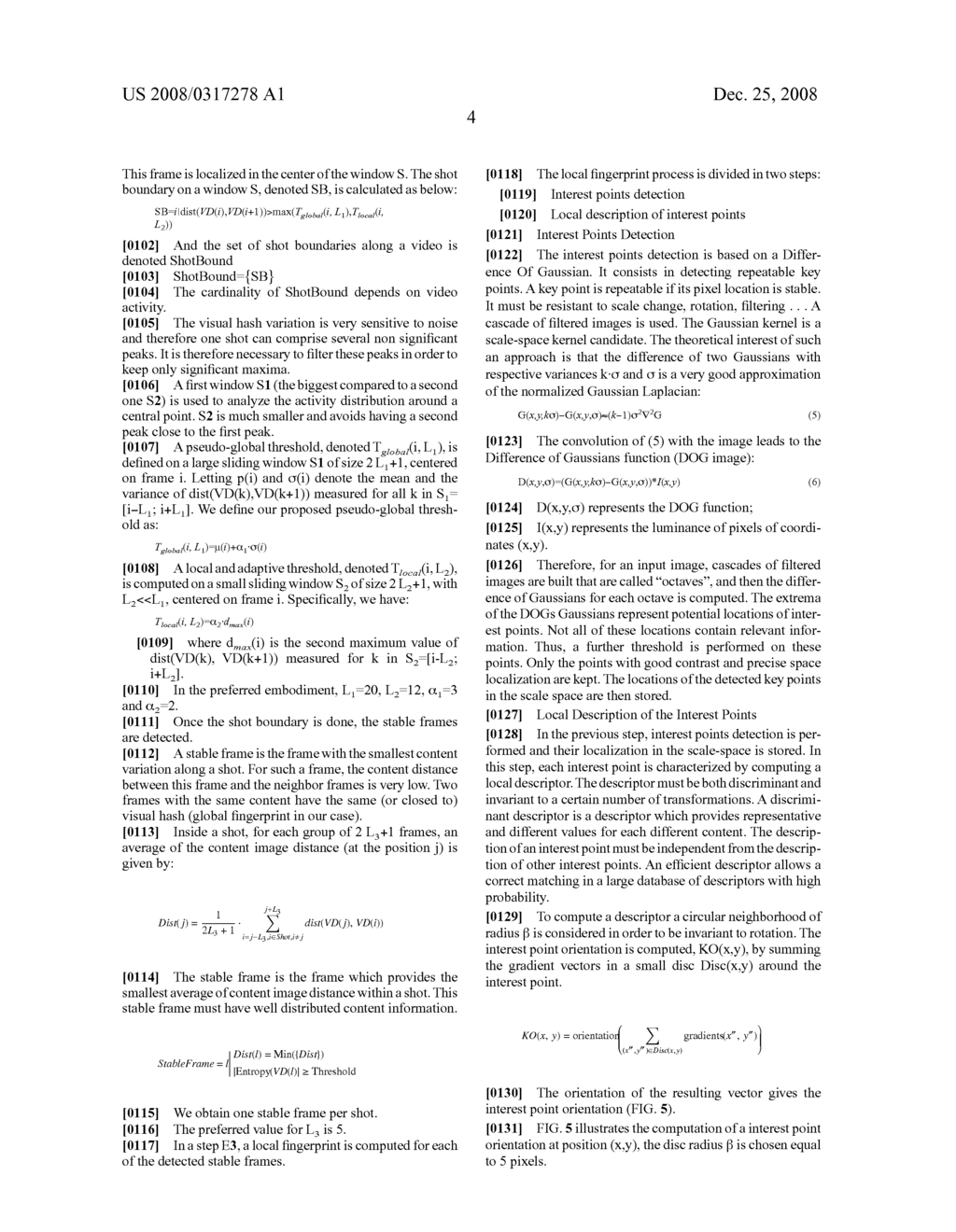 Method for Computing a Fingerprint of a Video Sequence - diagram, schematic, and image 09