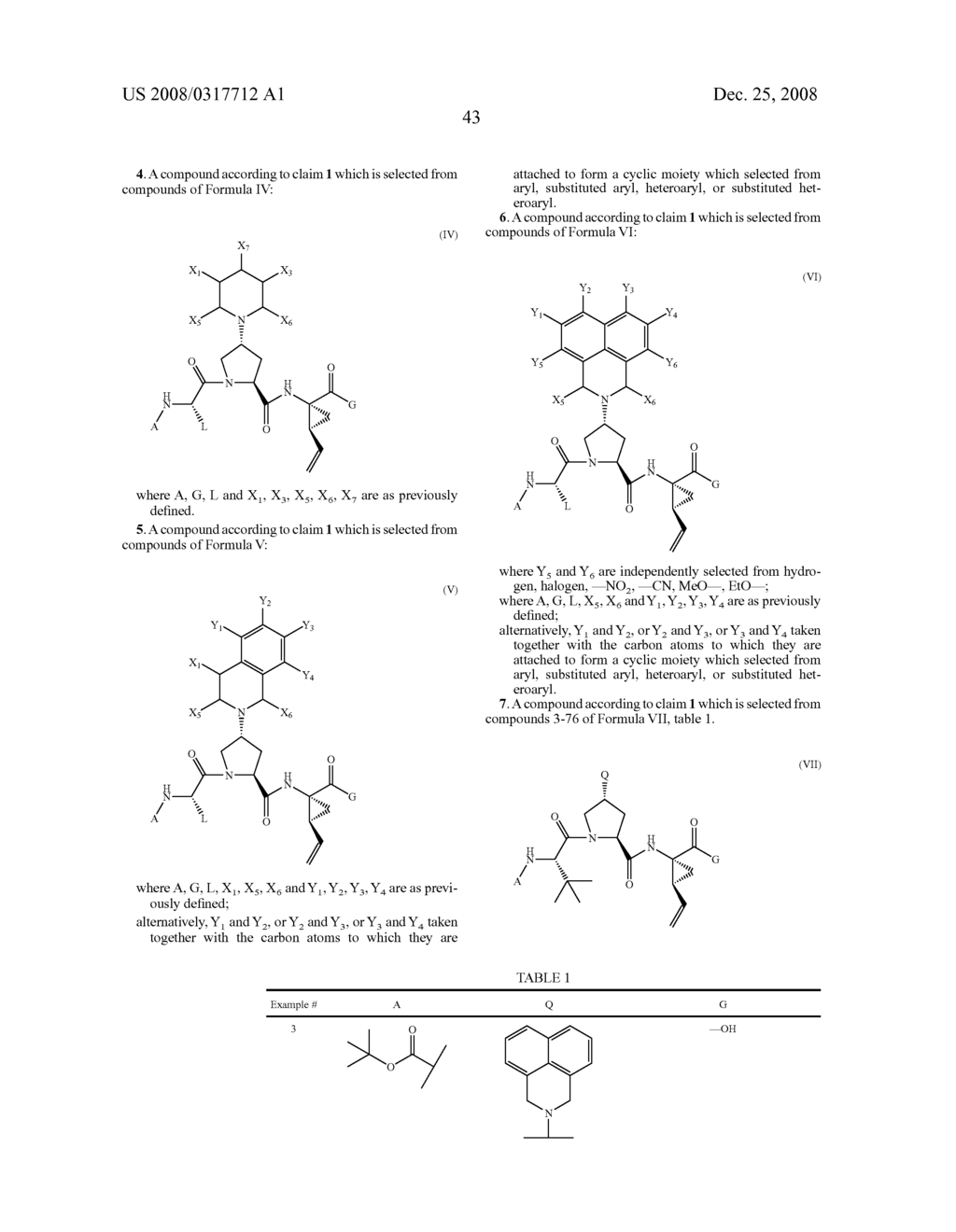 ARYLPIPERIDINYL AND ARYLPYRROLIDINYL TRIPEPTIDE HEPATITIS C SERINE PROTEASE INHIBITORS - diagram, schematic, and image 44