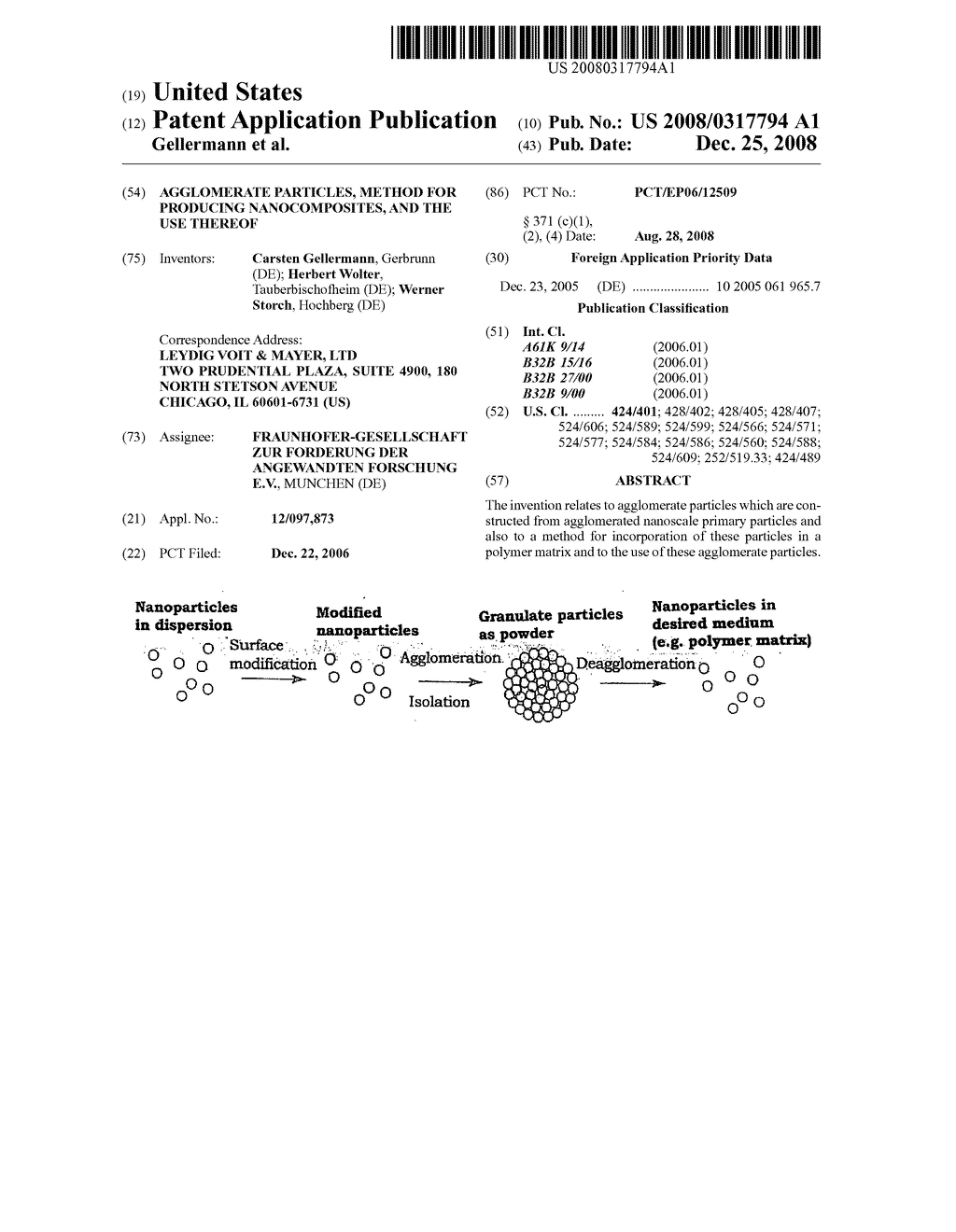 Agglomerate Particles, Method for Producing Nanocomposites, and the Use Thereof - diagram, schematic, and image 01