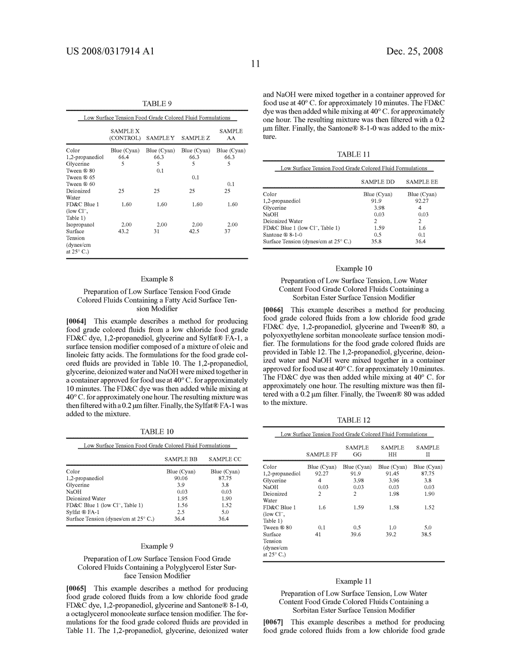 FOOD GRADE INK JET INKS FOR PRINTING ON EDIBLE SUBSTRATES - diagram, schematic, and image 12