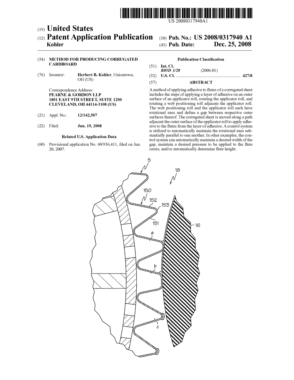 Method for Producing Corrugated Cardboard - diagram, schematic, and image 01